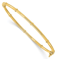 Thumbnail for 14K Polished Fancy Hinged Bangle