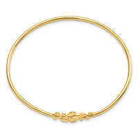 Thumbnail for 14K Polished Leaves Flexible Bangle