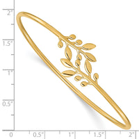 Thumbnail for 14K Polished Leaves Flexible Bangle