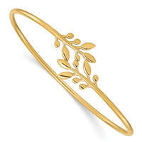 Thumbnail for 14K Polished Leaves Flexible Bangle