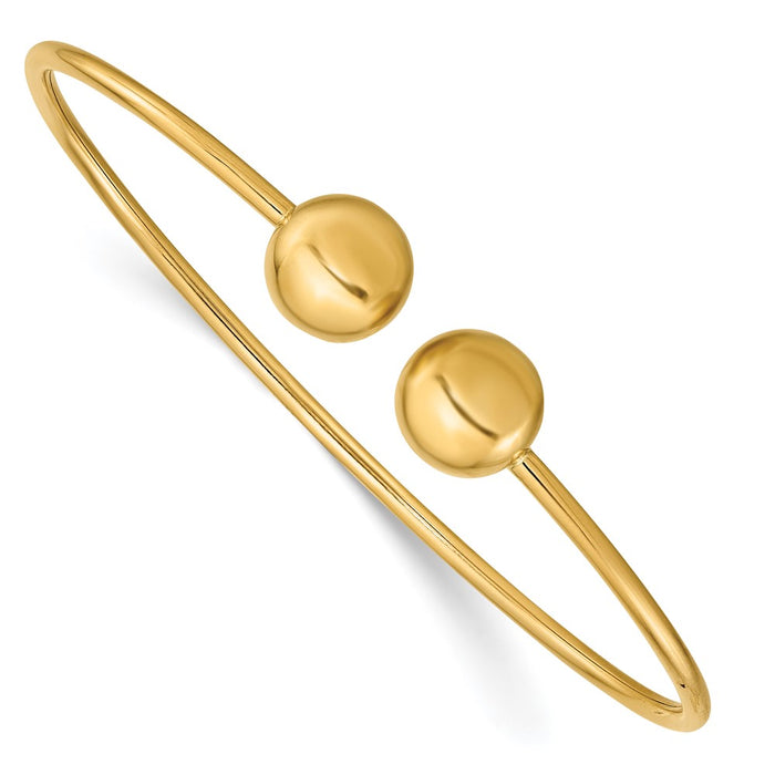 14K Polished Flexible Bangle