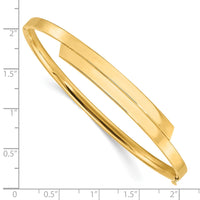 Thumbnail for 14ky 2/16 Polished Overlap Hinged Bangle