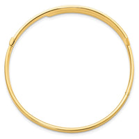 Thumbnail for 14ky 2/16 Polished & Diamond-cut Overlap Hinged Bangle