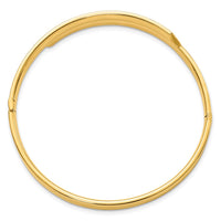 Thumbnail for 14ky 3/16 Polished & Diamond-cut Overlap Hinged Bangle