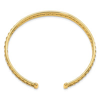 Thumbnail for 14K Polished & Textured Cuff Bangle