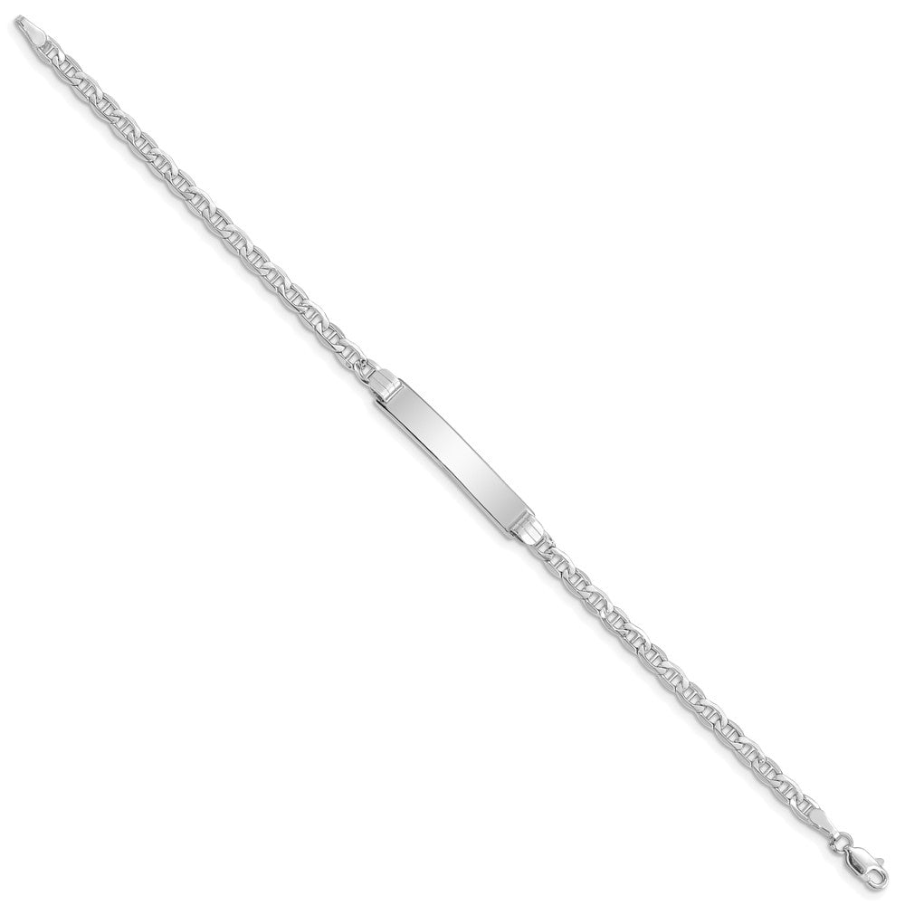 14k Semi-solid Anchor Link ID Bracelet