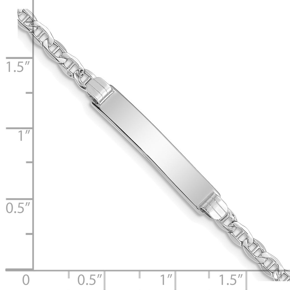 14k Semi-solid Anchor Link ID Bracelet