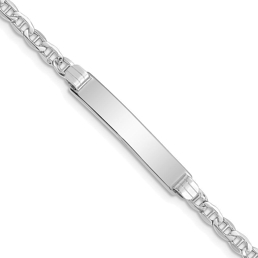 14k Semi-solid Anchor Link ID Bracelet