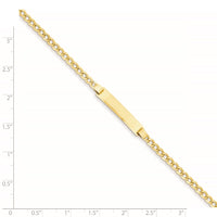Thumbnail for 14k Semi-Solid Polished Cuban ID Bracelet