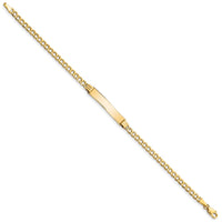 Thumbnail for 14k Semi-Solid Polished Cuban ID Bracelet
