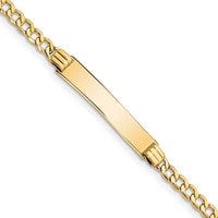 Thumbnail for 14k Semi-Solid Polished Cuban ID Bracelet