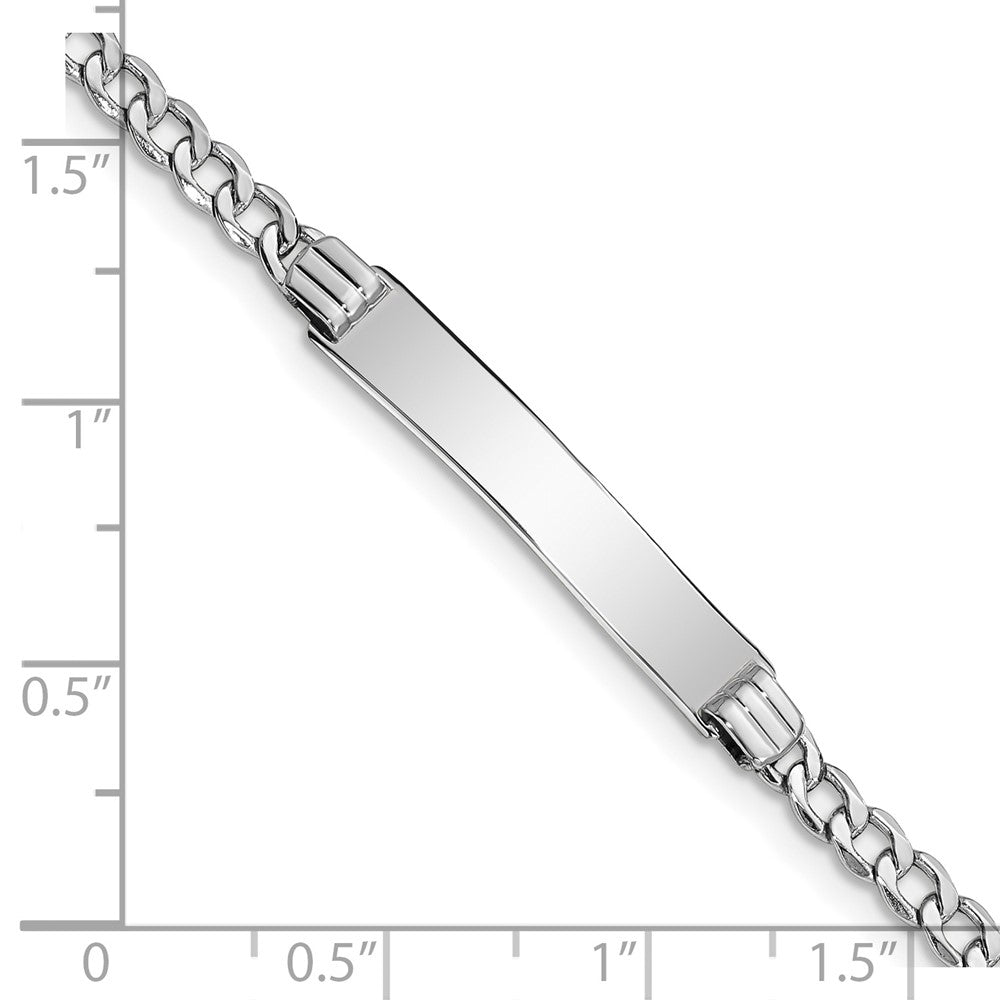 14k Semi-Solid Polished Cuban ID Bracelet
