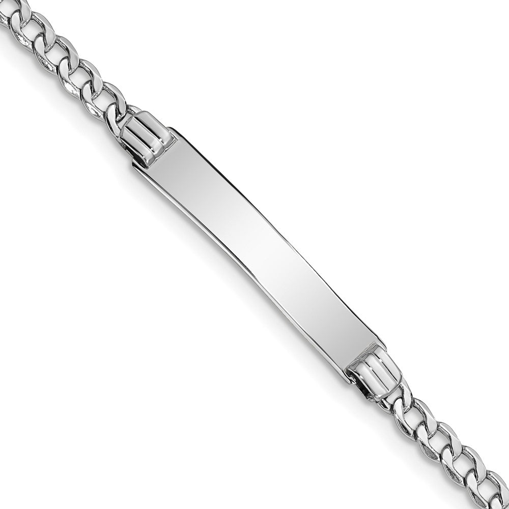 14k Semi-Solid Polished Cuban ID Bracelet