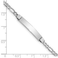 Thumbnail for 14k Semi-solid Polished Figaro Link ID Bracelet