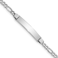Thumbnail for 14k Semi-solid Polished Figaro Link ID Bracelet