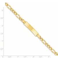 Thumbnail for 14k Semi-solid Figaro ID Bracelet