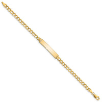 Thumbnail for 14k Semi-solid Curb Link 6.75mm Id Bracelet