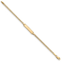 Thumbnail for 14k Semi-Solid Polished Cuban ID Bracelet