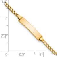 Thumbnail for 14k Semi-Solid Polished Cuban ID Bracelet