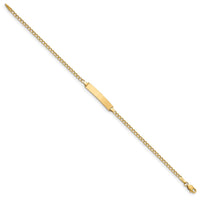 Thumbnail for 14k Semi-Solid Polished Cuban ID Bracelet