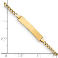 Thumbnail for 14k Semi-Solid Polished Cuban ID Bracelet