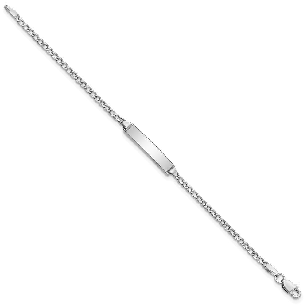 14k Semi-Solid Polished Cuban ID Bracelet