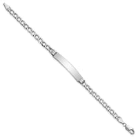 Thumbnail for 14k Polished Semi-Solid Cuban ID Bracelet