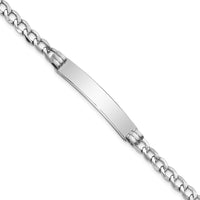 Thumbnail for 14k Polished Semi-Solid Cuban ID Bracelet