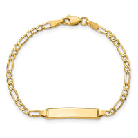 Thumbnail for 14k Semi-Solid Polished Figaro ID Bracelet