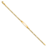 Thumbnail for 14k Semi-Solid Soft Diamond Shape Figaro ID Bracelet