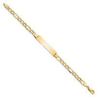 Thumbnail for 14k Polished Semi-Solid Figaro ID Bracelet
