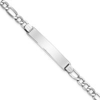 Thumbnail for 14k Polished Semi-Solid Figaro ID Bracelet