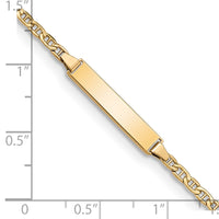 Thumbnail for 14k Semi-Solid Polished Anchor  ID Bracelet