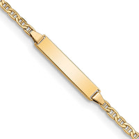 Thumbnail for 14k Semi-Solid Polished Anchor  ID Bracelet