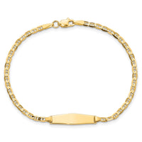 Thumbnail for 14k Semi-solid Soft Diamond Shape Anchor ID Bracelet