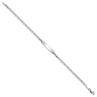 Thumbnail for 14k WG Semi-solid Soft Diamond Shape Anchor ID Bracelet