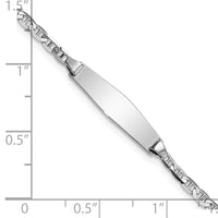 Thumbnail for 14k WG Semi-solid Soft Diamond Shape Anchor ID Bracelet
