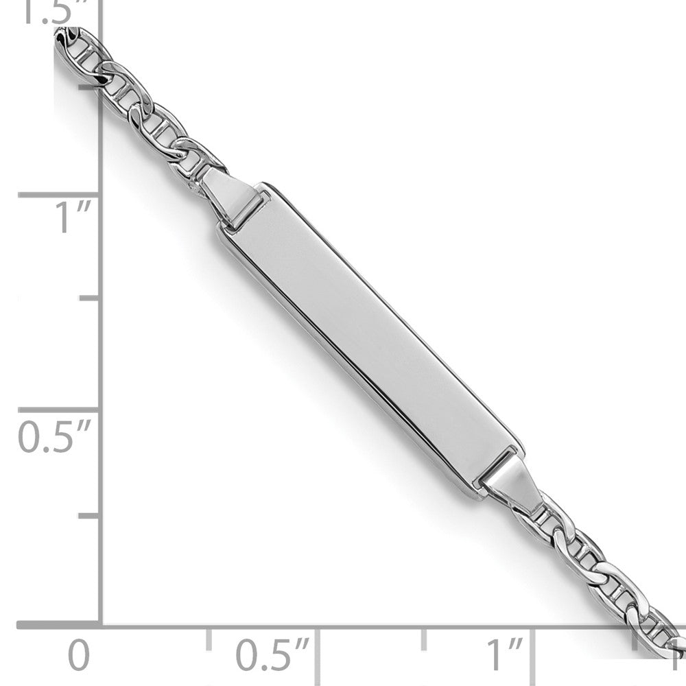 14k Semi-Solid Polished Anchor  ID Bracelet