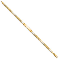 Thumbnail for 14k Semi-solid Cuban Link ID Bracelet