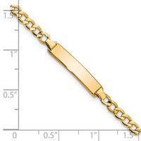 Thumbnail for 14k Semi-solid Cuban Link ID Bracelet
