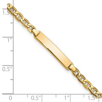 Thumbnail for 14k Semi-Solid Anchor Link ID Bracelet