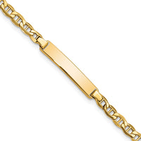 Thumbnail for 14k Semi-Solid Anchor Link ID Bracelet