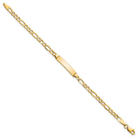 Thumbnail for 14k Semi-Solid Figaro Link ID Bracelet