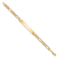 Thumbnail for 14k Semi-Solid Figaro Link ID Bracelet