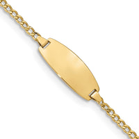 Thumbnail for 14k Semi-Solid Oval Curb ID Bracelet