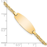 Thumbnail for 14k Semi-Solid Oval Anchor ID Bracelet