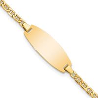 Thumbnail for 14k Semi-Solid Oval Anchor ID Bracelet