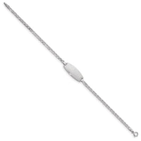 Thumbnail for 14k White Gold Semi-Solid Oval Anchor ID Bracelet