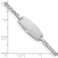 Thumbnail for 14k White Gold Semi-Solid Oval Anchor ID Bracelet
