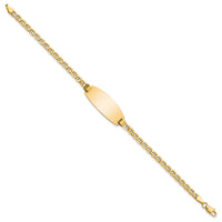 Thumbnail for 14k Semi-Solid Oval Anchor ID  Bracelet